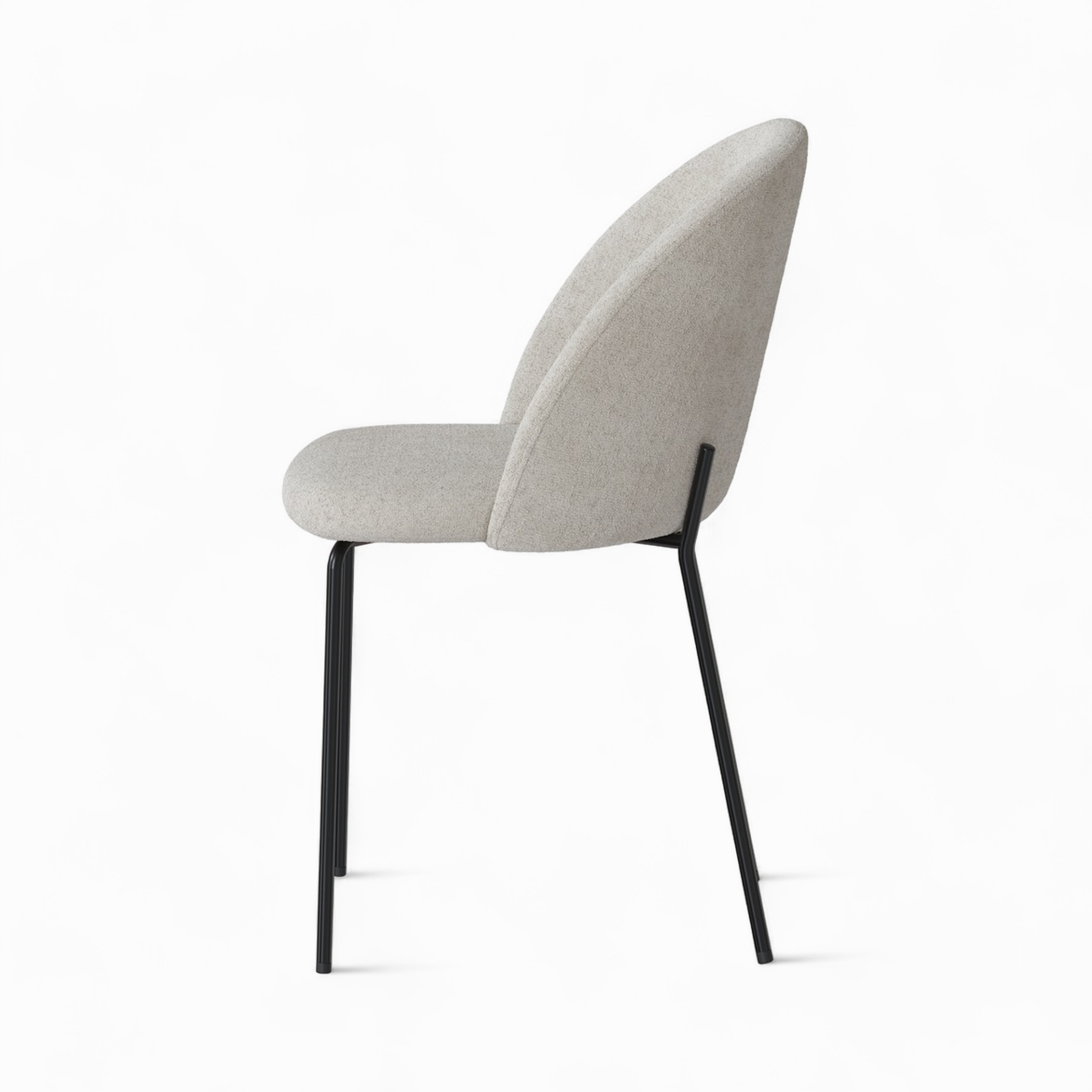chaise karl lot de 2 beige bouclette