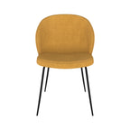 chaise lot de 2 groom en tissu jaune bouclette