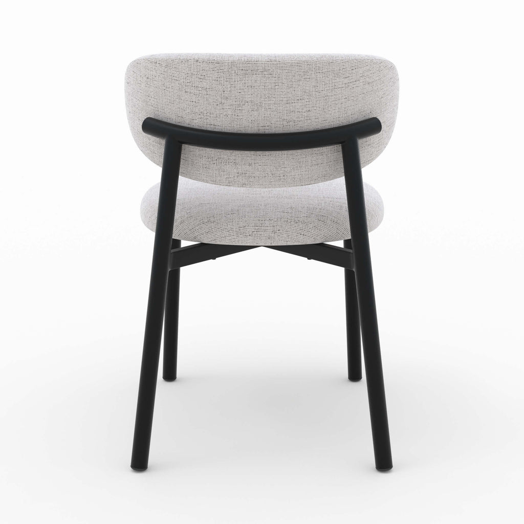 chaise lot de 2 nao en tissu gris clair chine