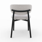 chaise lot de 2 nao en tissu gris clair chine