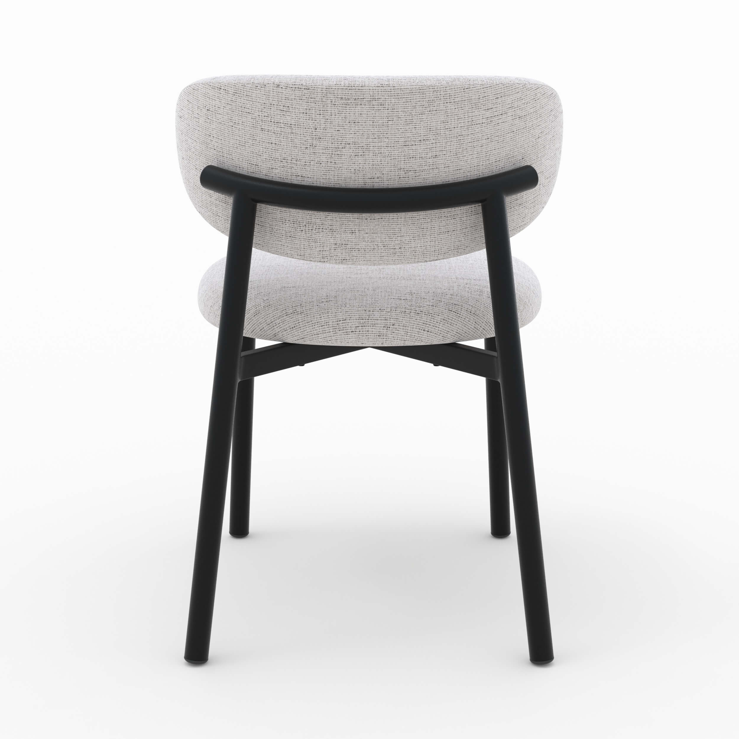 chaise lot de 2 nao en tissu gris clair chine