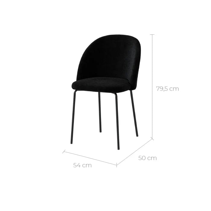 Lot De 2 Chaises Karl - Noir