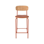 chaise louna pour ilot central en tissu terracotta 65 cm lot de 2