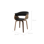 chaise noire vintage basile confort