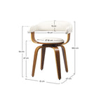 chaise pivotante harold blanc bois