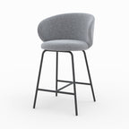chaise pour ilot central cecilia en tissu gris fonce chine 68 cm lot de 2