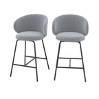 chaise pour ilot central cecilia tissu gris fonce chine lot de 2 fond blanc