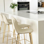 chaise pour ilot central en cuir synth_tique blanc 65 cm henrik