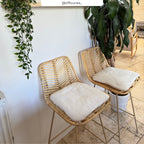 chaise pour ilot central en rotin lot de 2 66 cm
