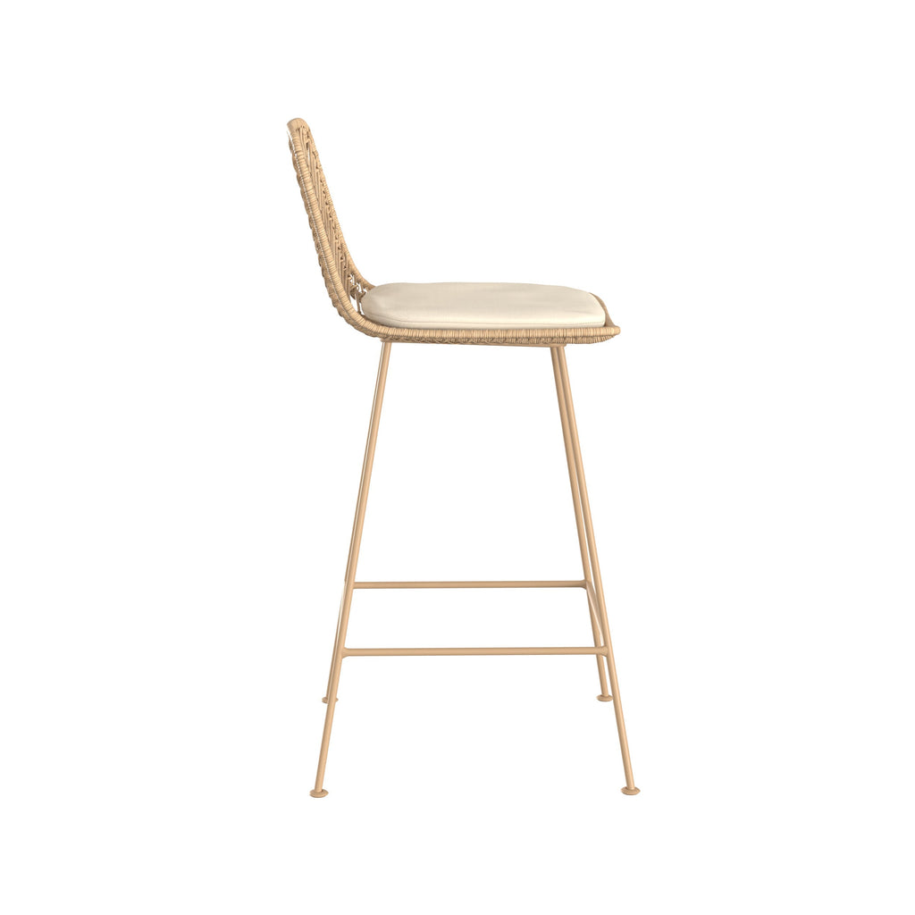 chaise pour ilot central en rotin naturel lot de 2 tamara