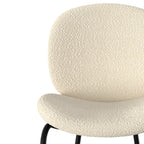 chaise pour ilot central en tissu boucle beige 65