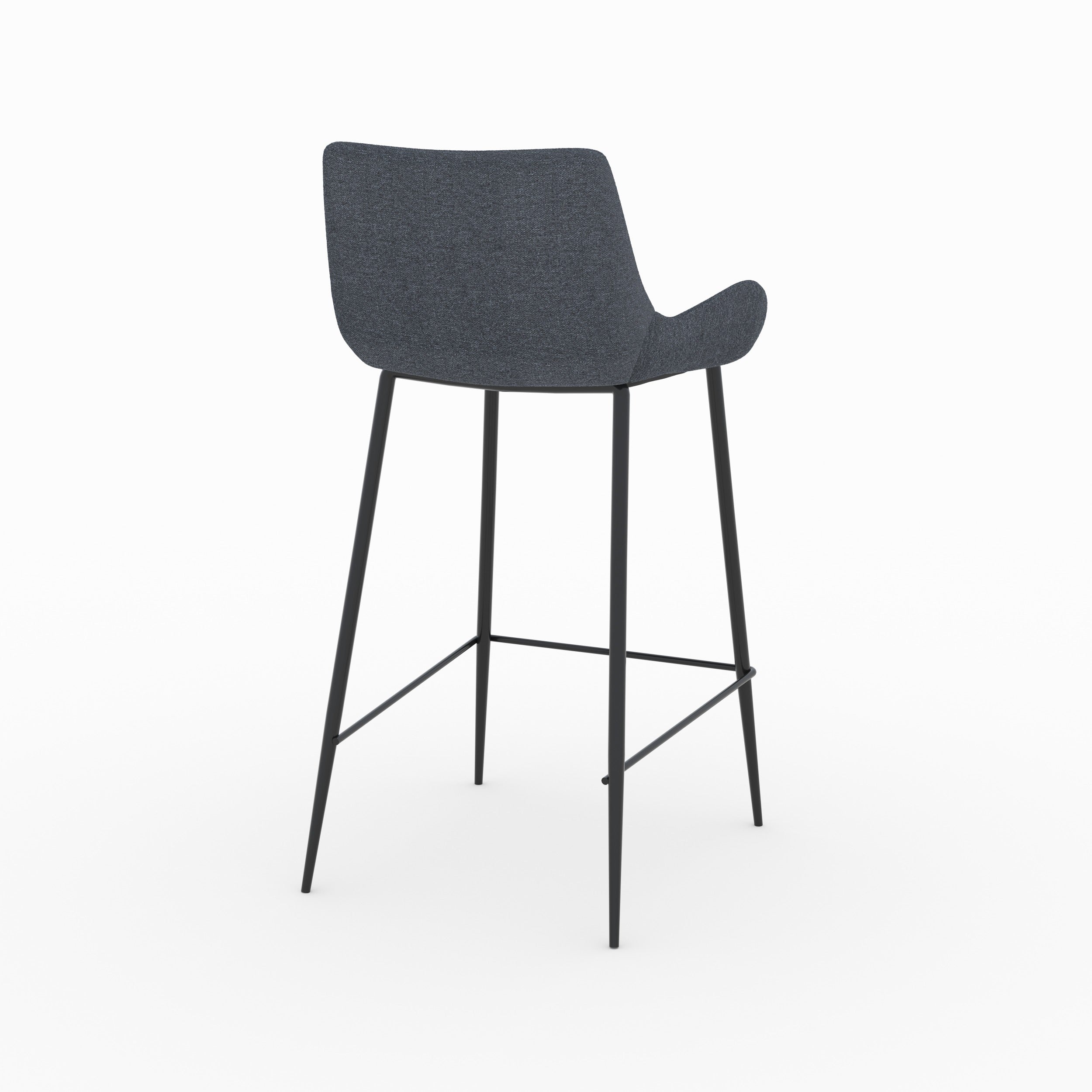 chaise pour ilot central en tissu gris 65 cm lot de 2 pirata