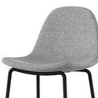 chaise pour ilot central en tissu gris clair chine 65 cm lot 2 henrik