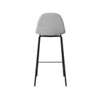 chaise pour ilot central en tissu gris clair chine henrik 65 cm lot 2