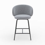 chaise pour ilot central en tissu gris fonce chine 68 cm lot de 2 cecilia
