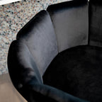 chaise pour ilot central en velours noir 67 cm lot de 2