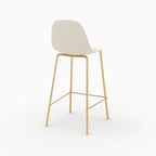 chaise pour ilot central henrik en cuir synthetique blanc