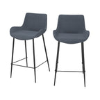 chaise pour ilot central pirata en tissu gris 65 cm lot de 2 fond blanc