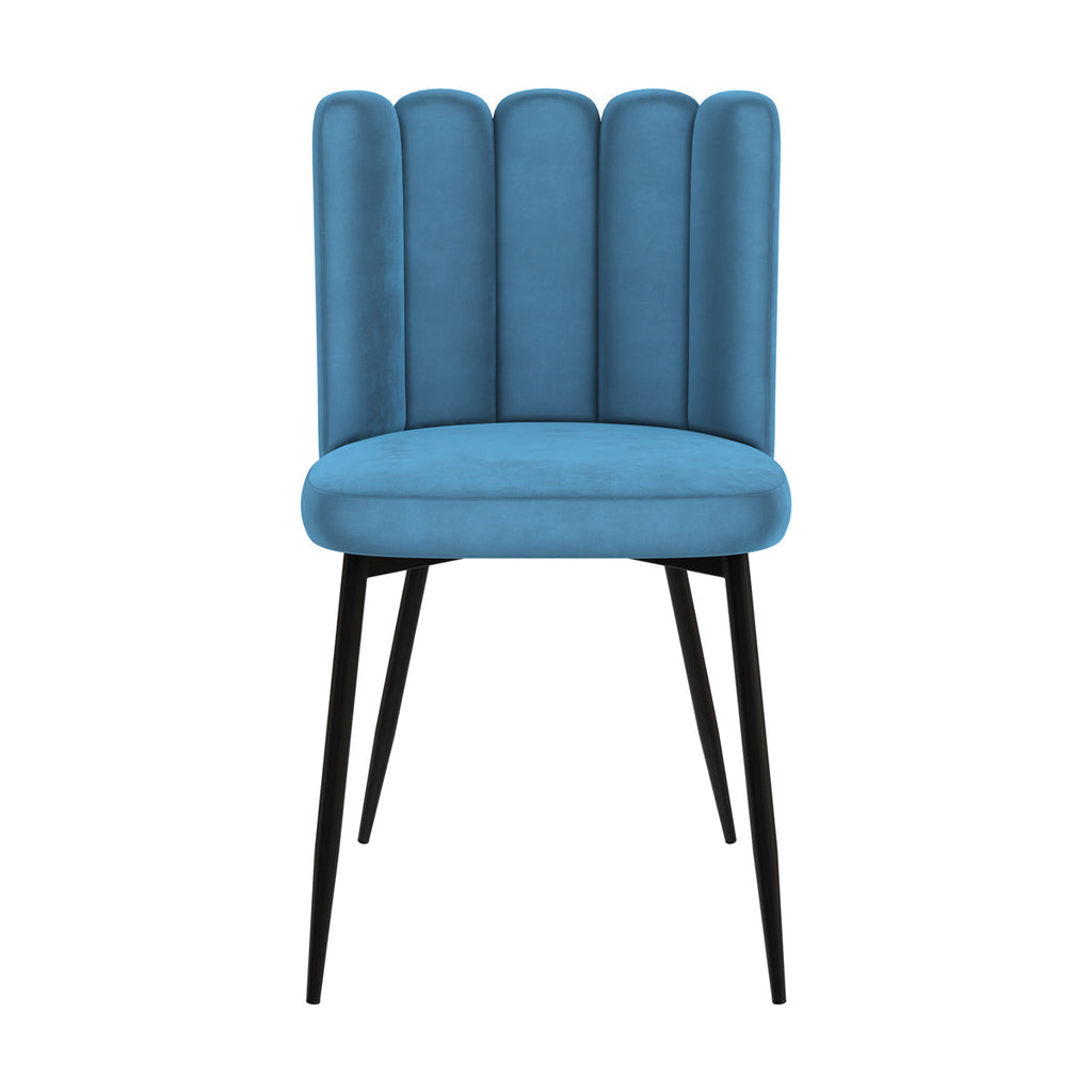 chaise rosy en velours bleu lot de 2 