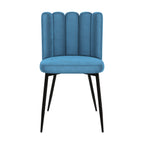 chaise rosy en velours bleu lot de 2 