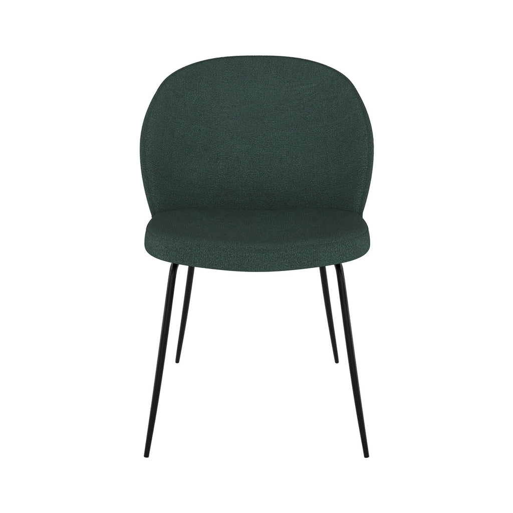 chaise scandinave verte groom en tissu vert