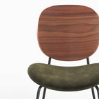chaise simone kaki velours x2