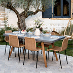 chaise sirivara en resine naturelle tressee lot de 2