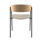 chaise tissu boucle blanc bois de chene lot de 2 esmee