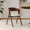 chaise tissu gris et bois fonce heloise