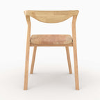 chaise vega en bois clair dossier asymetrique