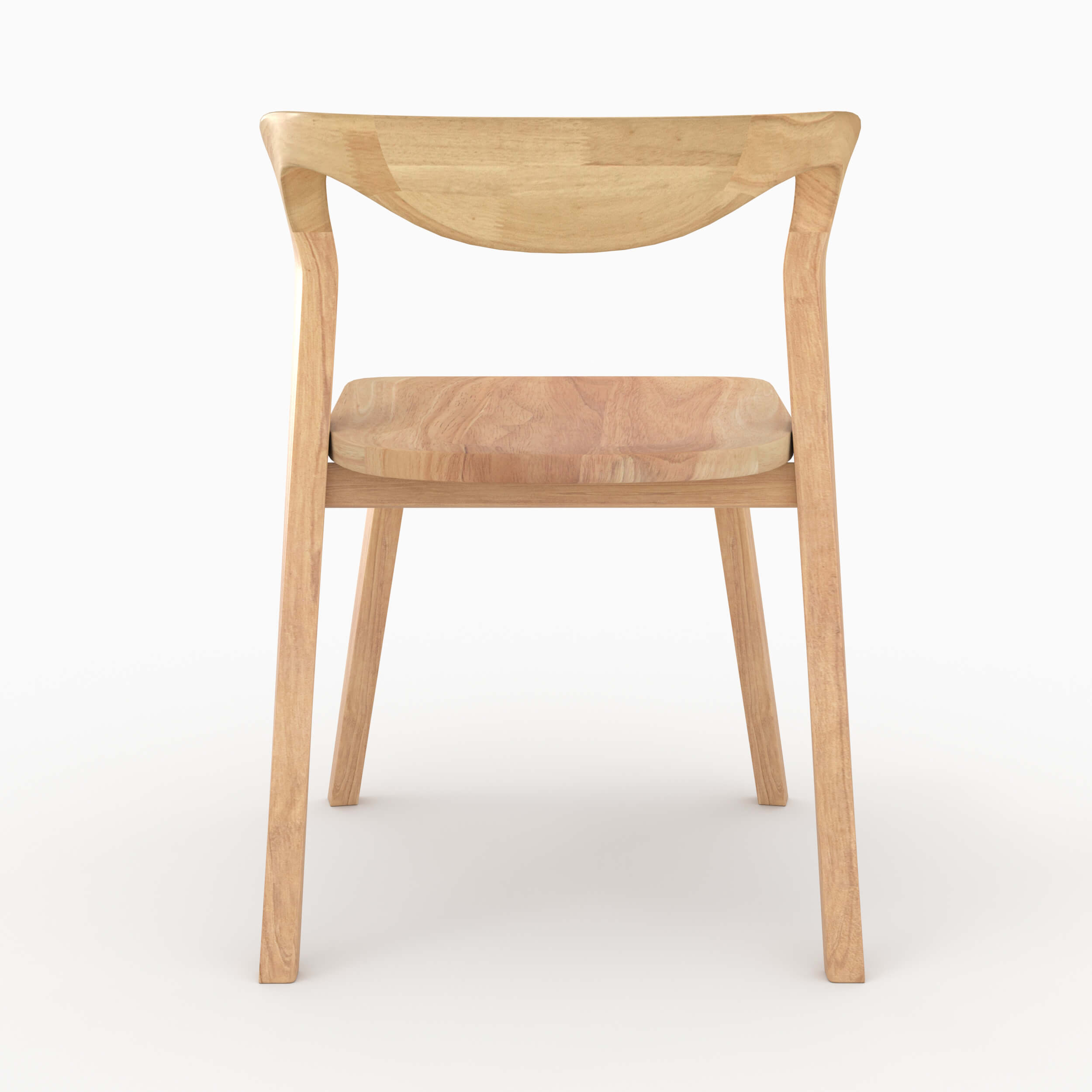 chaise vega en bois clair dossier asymetrique