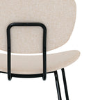 chaise verger en tissu vert et pieds en m_tal noir lot de 2