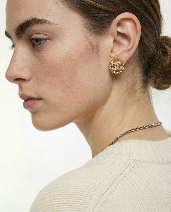 Chanel Boucles D'Oreilles Clips Vintage 1993