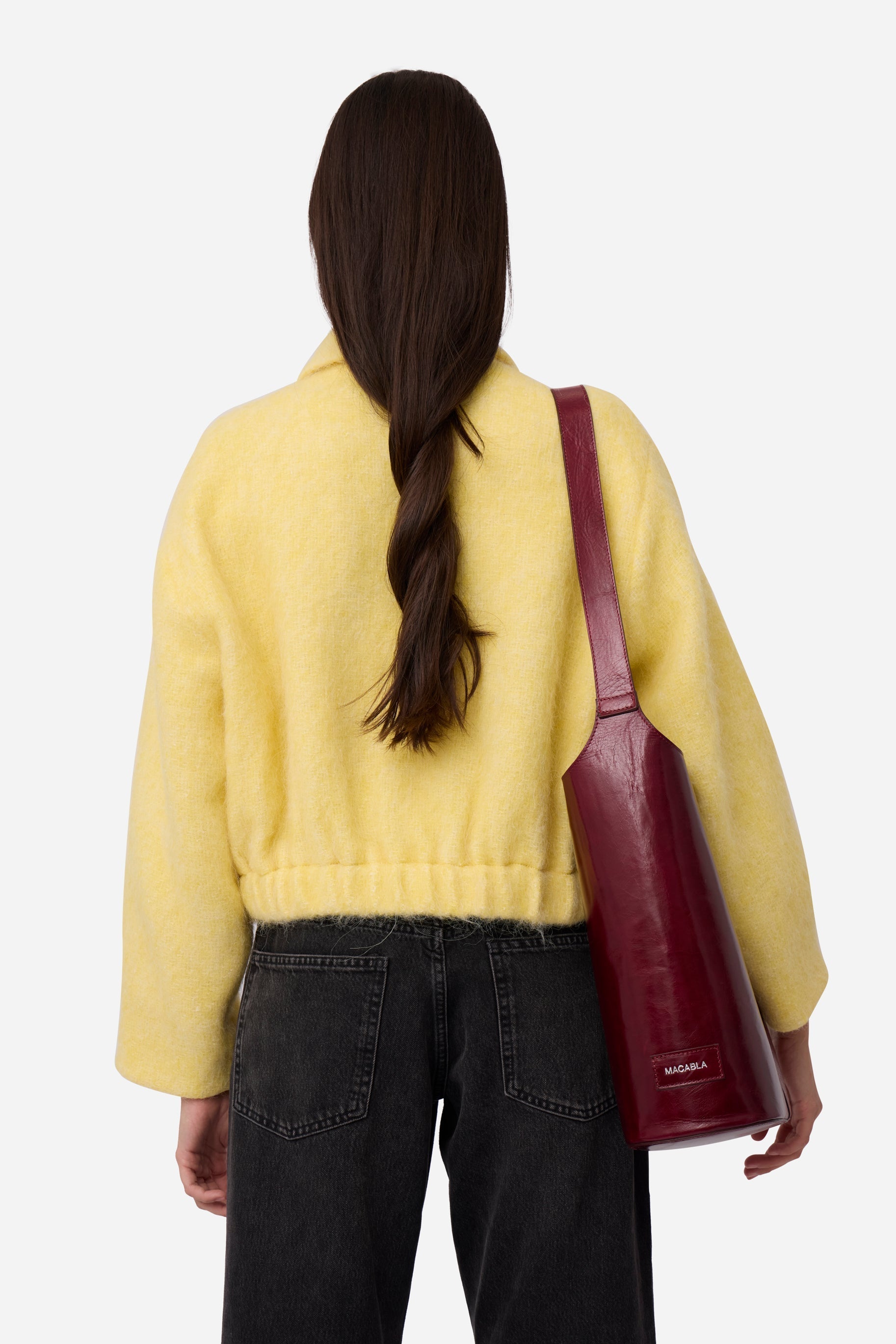 Veste En Alpaga Jaune
