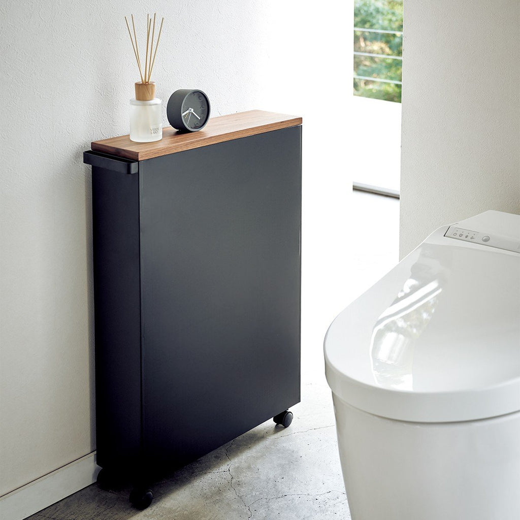 Chariot De Toilette Semi-Fermé - L46 cm - Noir