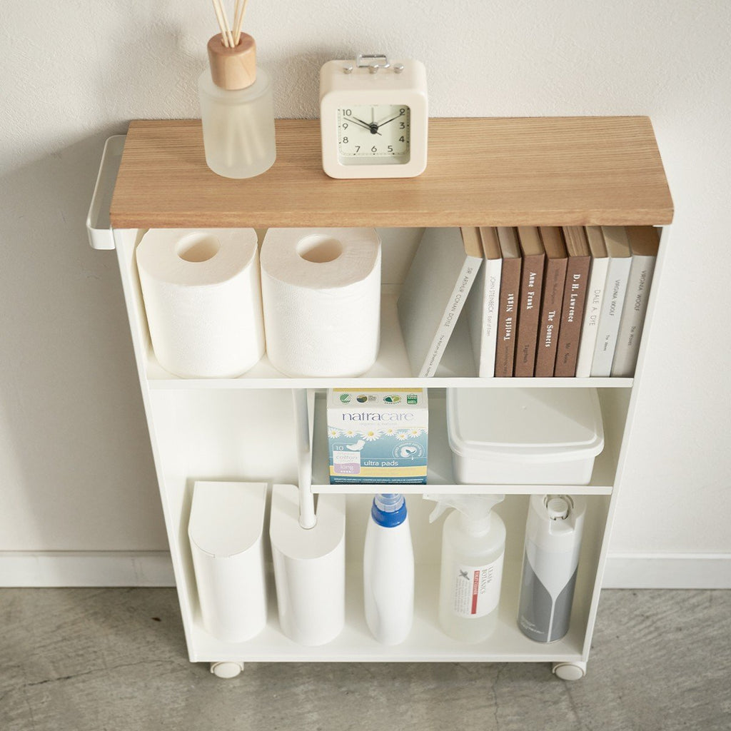 Chariot De Toilette Semi-Fermé - L46 cm - Blanc