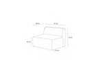 Megeve - Chauffeuse 1 Place Pour Canapé Modulable - Tissu Lisse