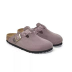 Chaussons Boston Suede Braided - Violet, Noir.