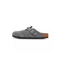 Chaussons Boston Suede Braided - Gris/Noir