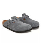 Chaussons Boston Suede Braided - Gris/Noir