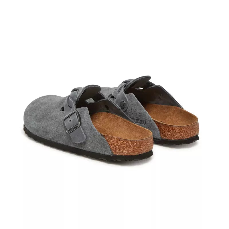 Chaussons Boston Suede Braided - Gris/Noir