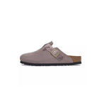 Chaussons Boston Suede Braided - Violet, Noir.