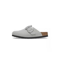 Mules Boston Big Buckle Nubuck Étroite - Verdeau