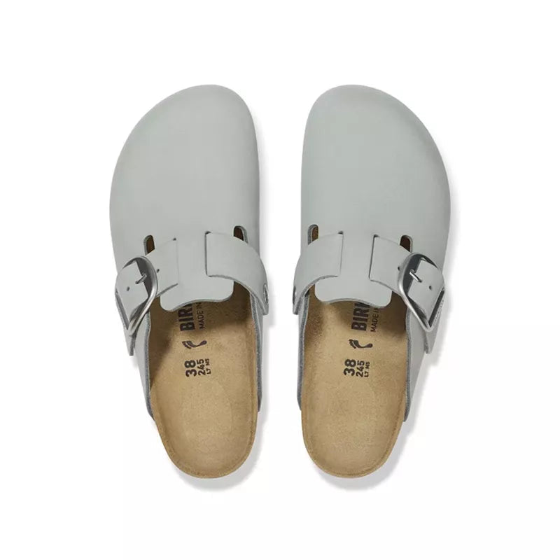 Mules Boston Big Buckle Nubuck Étroite - Verdeau