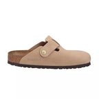 Mules Boston Big Buckle Nubuck Étroite - Beige Clair, Noir