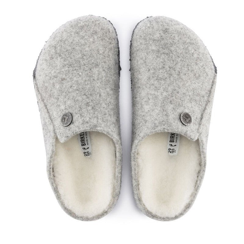 Chausson Zermatt Shearling Feutre - Gris - Enfant - Birkenstock - The Bradery