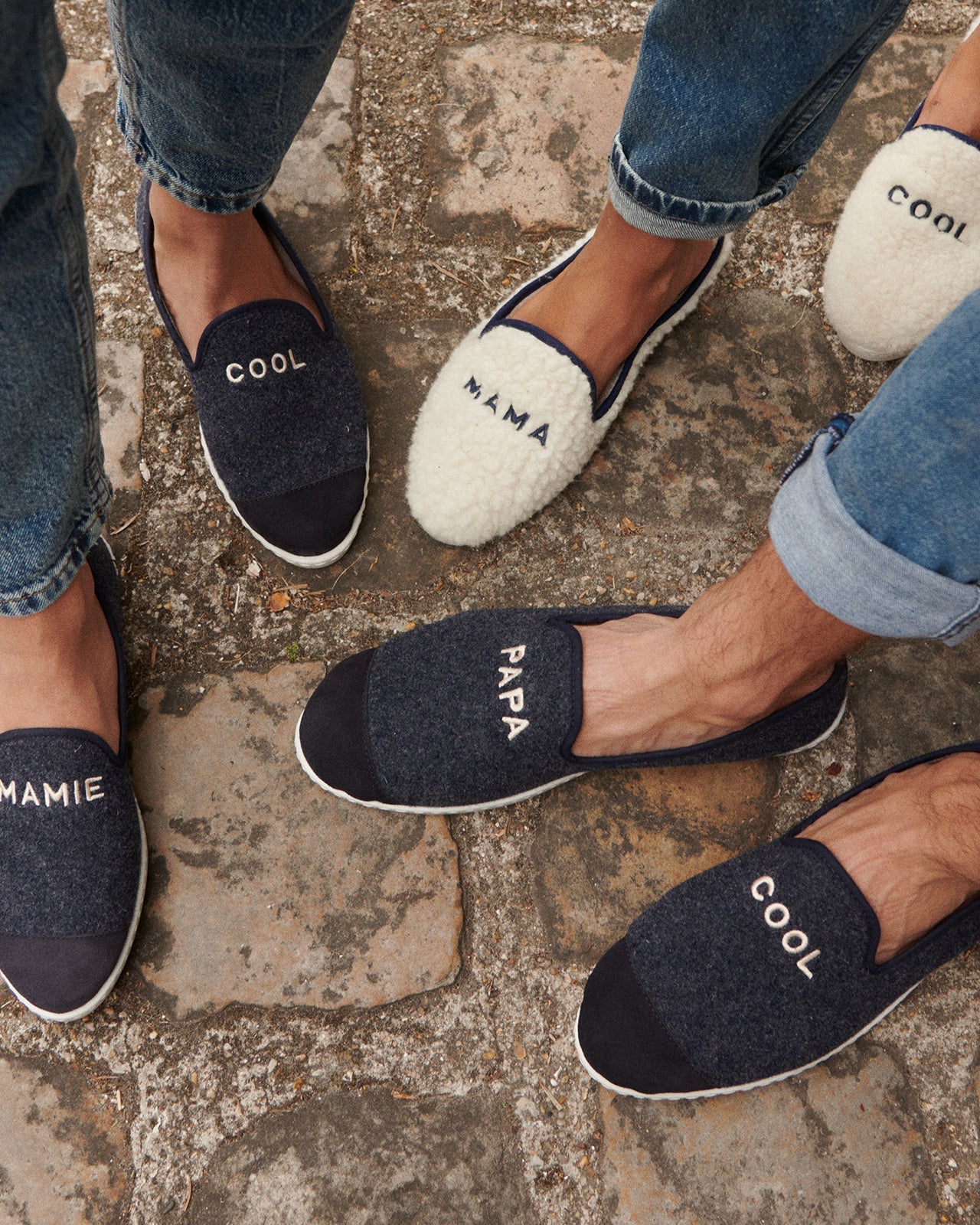 Les Chaussons Mama Cool En Laine Bouclette - Angarde X Émoi Émoi