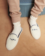 Les Chaussons Papy Cool En Laine Bouclette - Angarde X Émoi Émoi