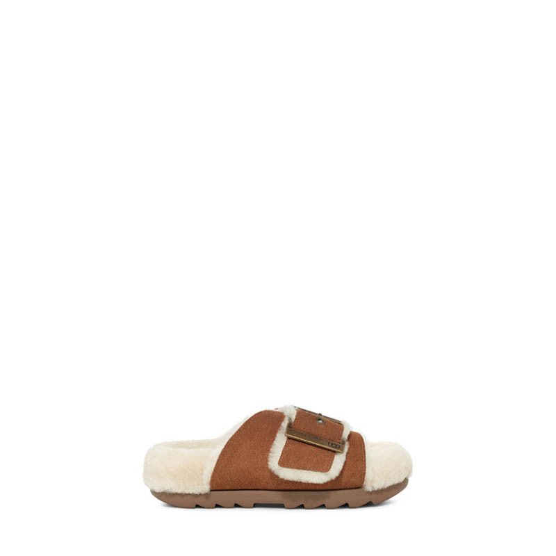 Chaussons Outslide Buckle - Marron - Femme - UGG - The Bradery