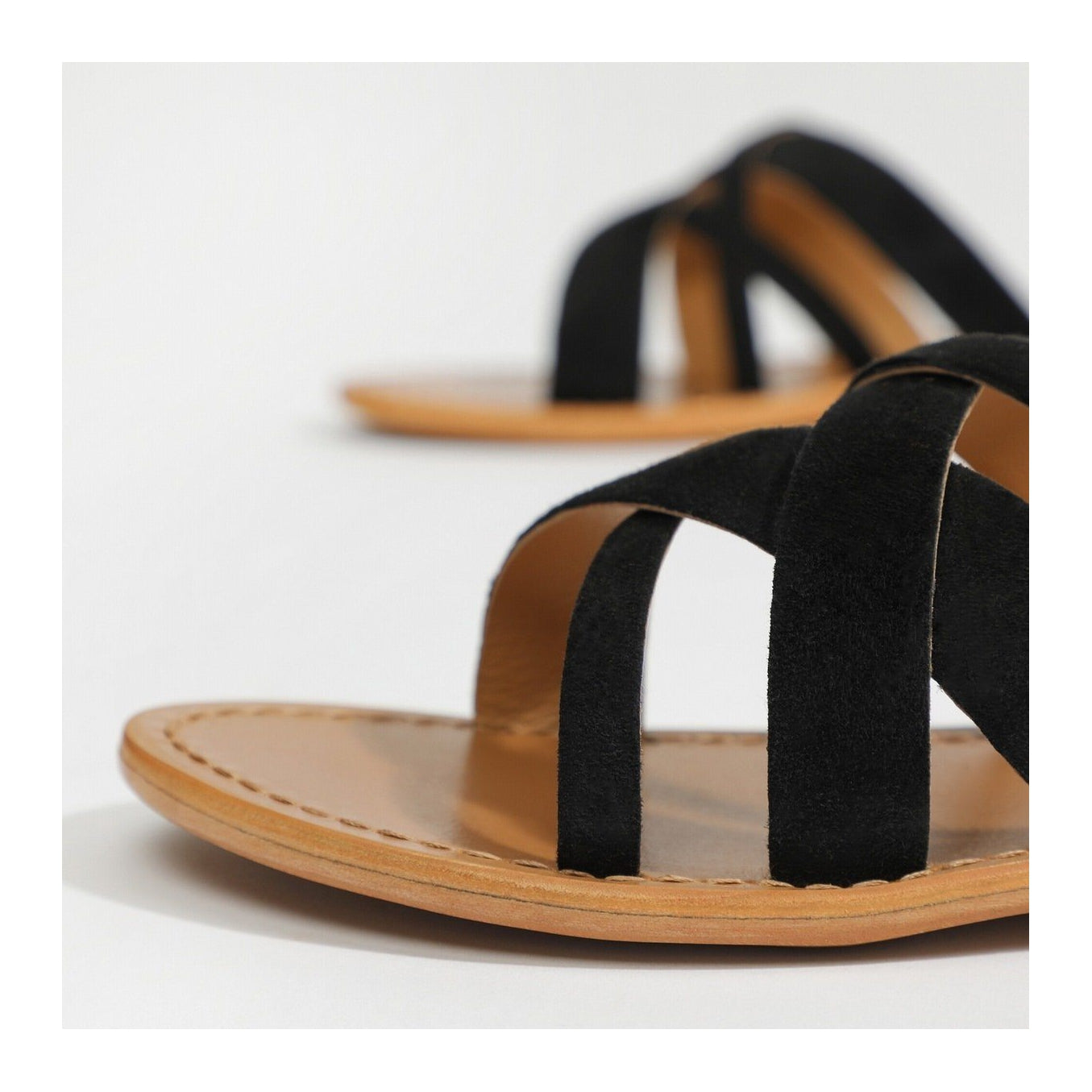 White Sun - Mules Clot - Black Goat Suede - Black